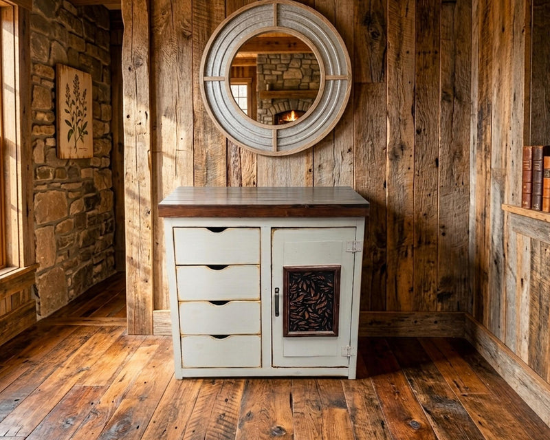 4 Drawer Console - Grey