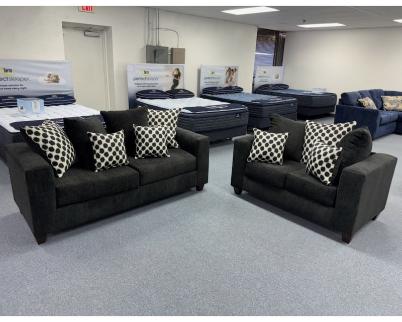 Lilly Black Sofa & Loveseat