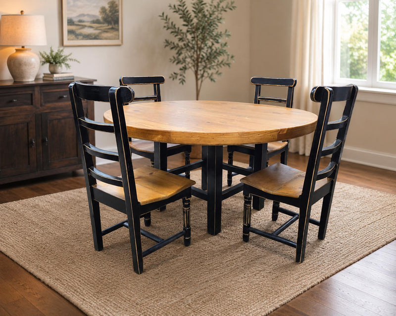Lauro Maria Nogal Black 5-Piece Dining Set