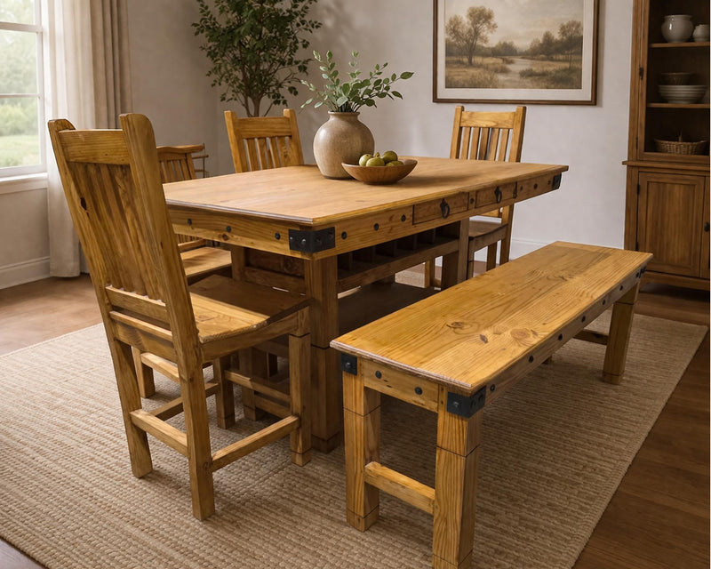 Sofia Counter Ht. Table with 4 Chairs and Bench