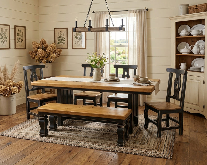 Saltillo Nogal Black 6-Piece Dining Set