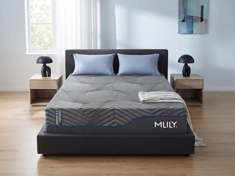 MLILY Midnight hybrid mattress in bedroom lifestyle setting