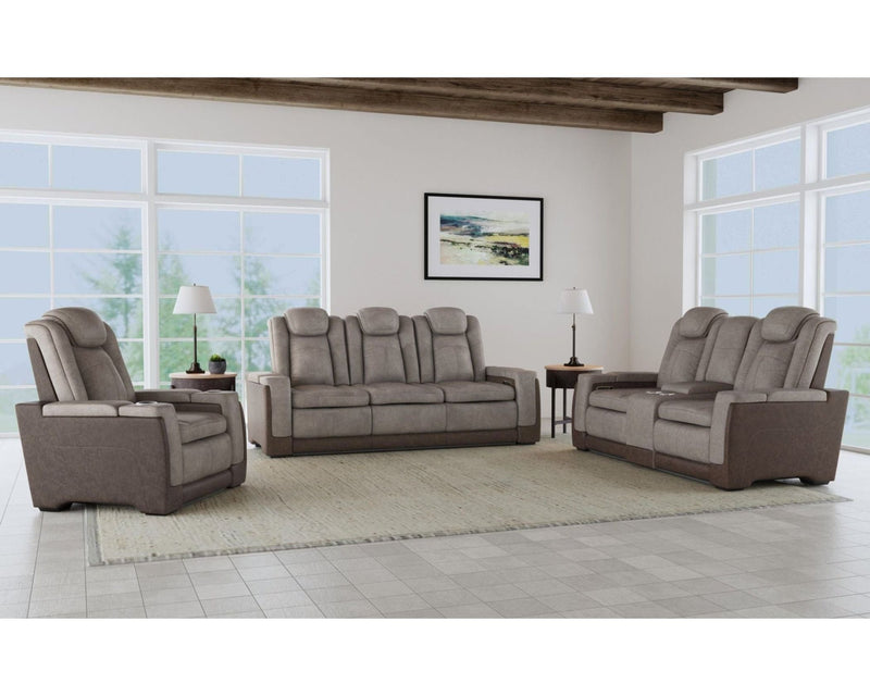 Lantana Sofa & Loveseat - Brown/Grey