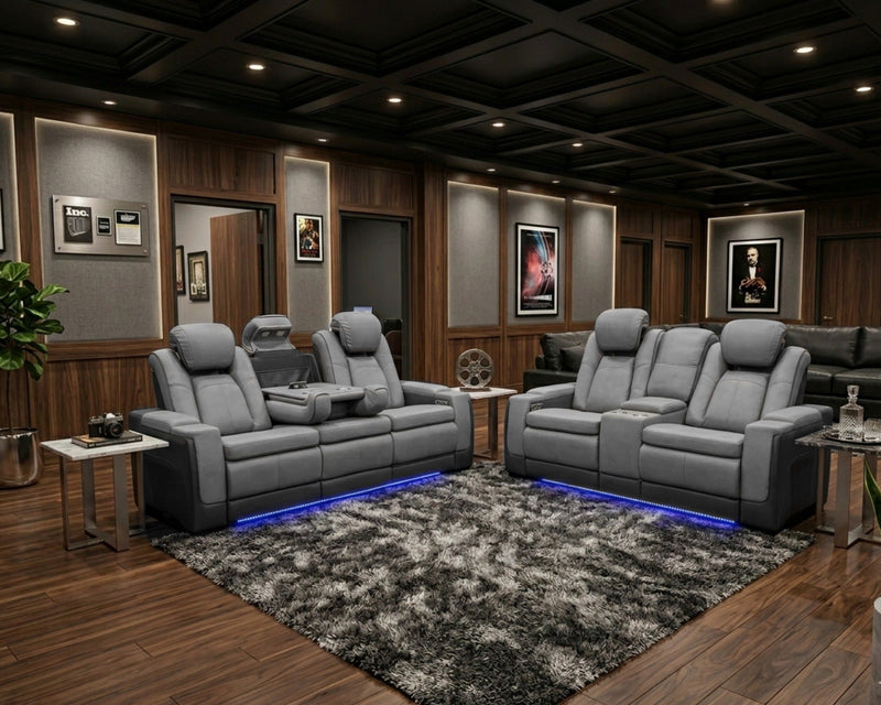 Lantana Charcoal Sofa & Loveseat